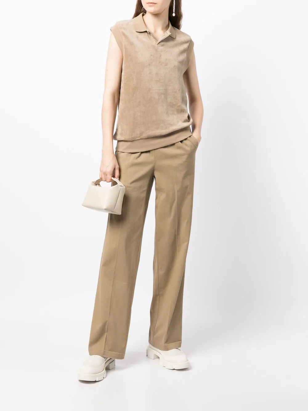  Fear Of God Essentials Gerade Hose Mit Logo Bund   Braun 