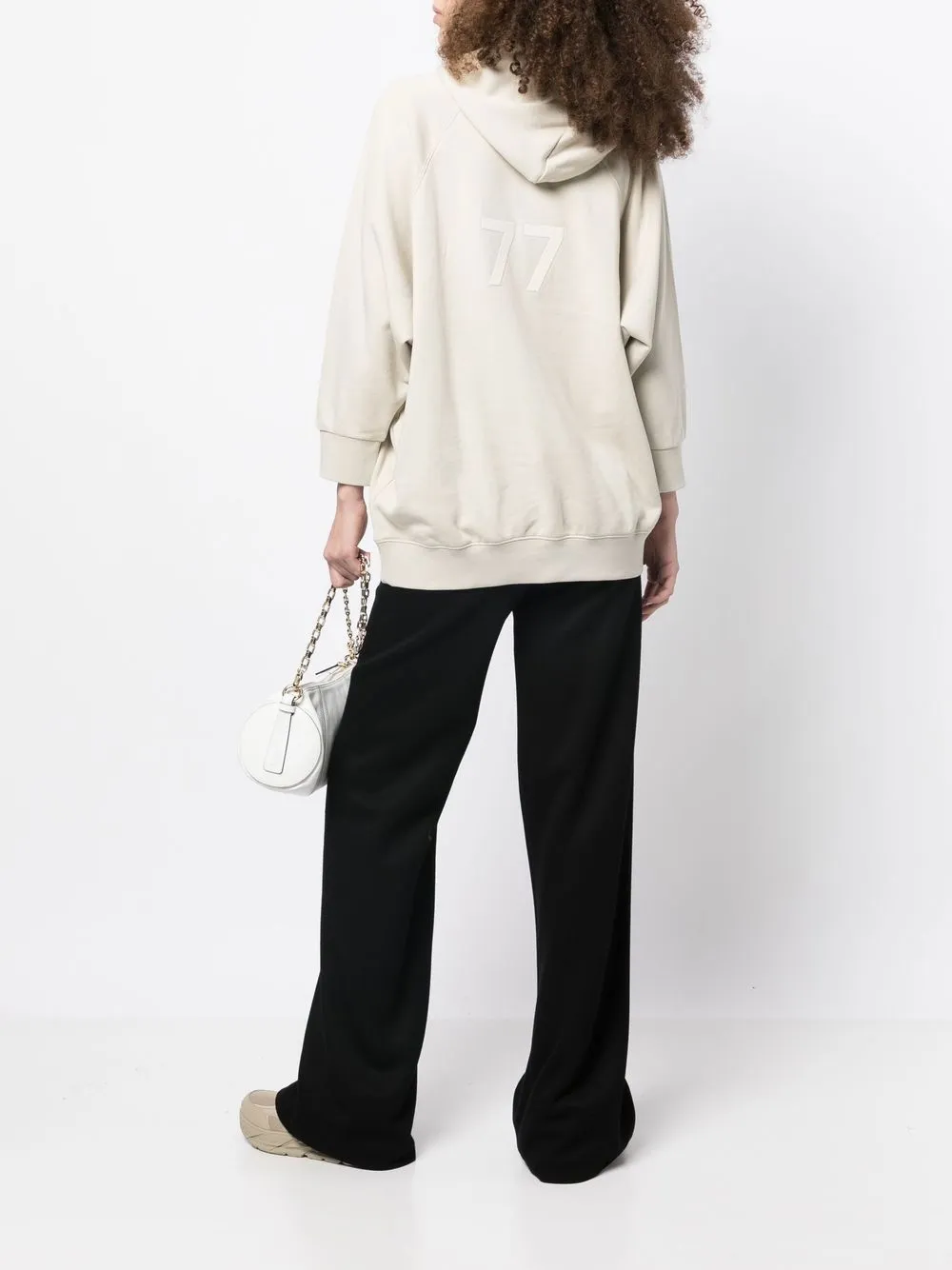  Fear Of God Essentials Hoodie Mit Logo Patch   Nude 
