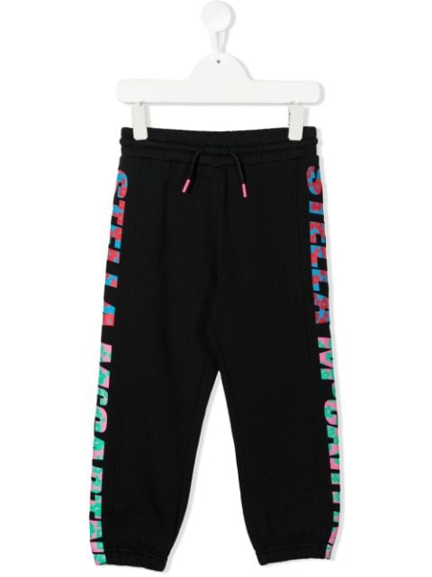 Stella McCartney Kids pantalones de chándal con logo y cordones