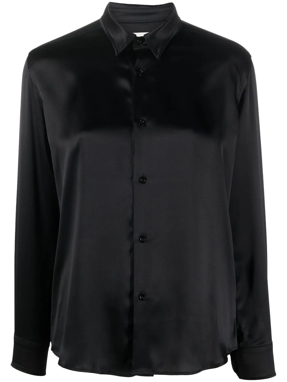 

AMI Paris camisa de seda manga larga - Negro