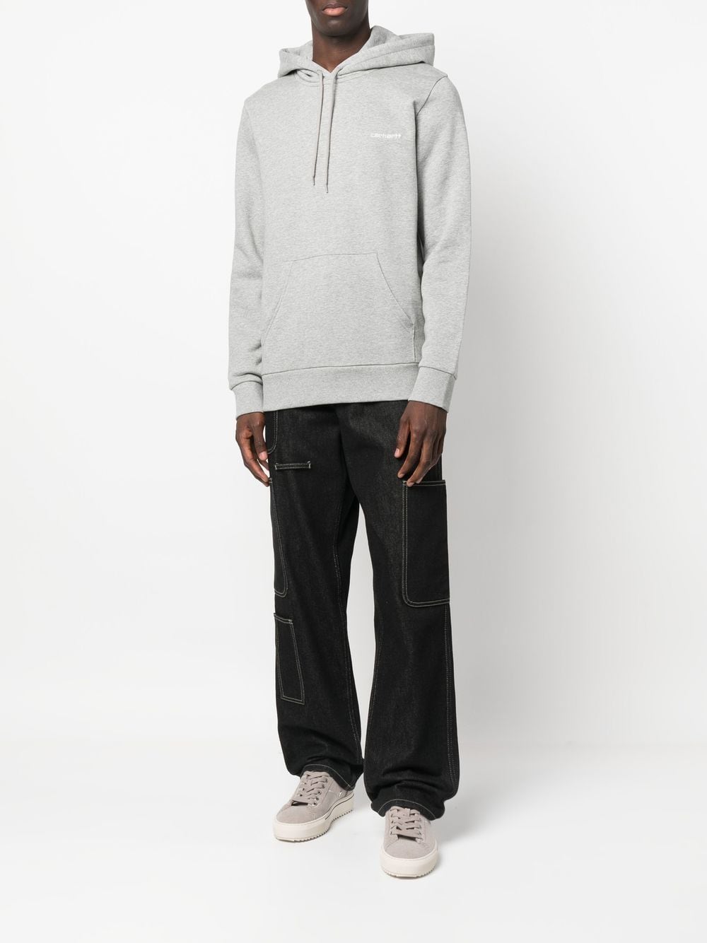 Carhartt WIP Hoodie met geborduurd logo - Grijs