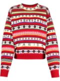 Kenzo intarsia-knit logo jumper - Red