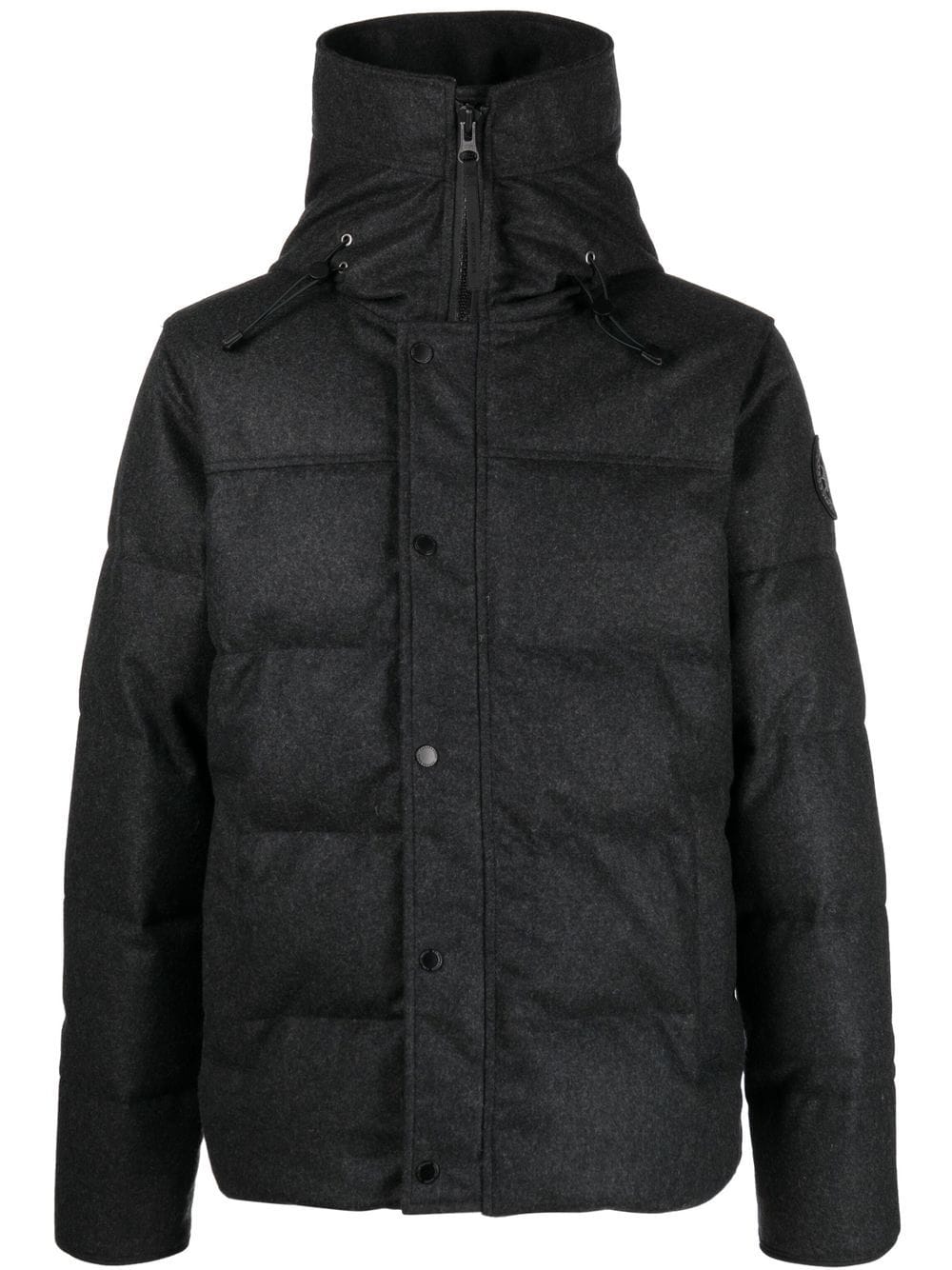 Canada Goose Padded Down Hooded Jacket In Grey