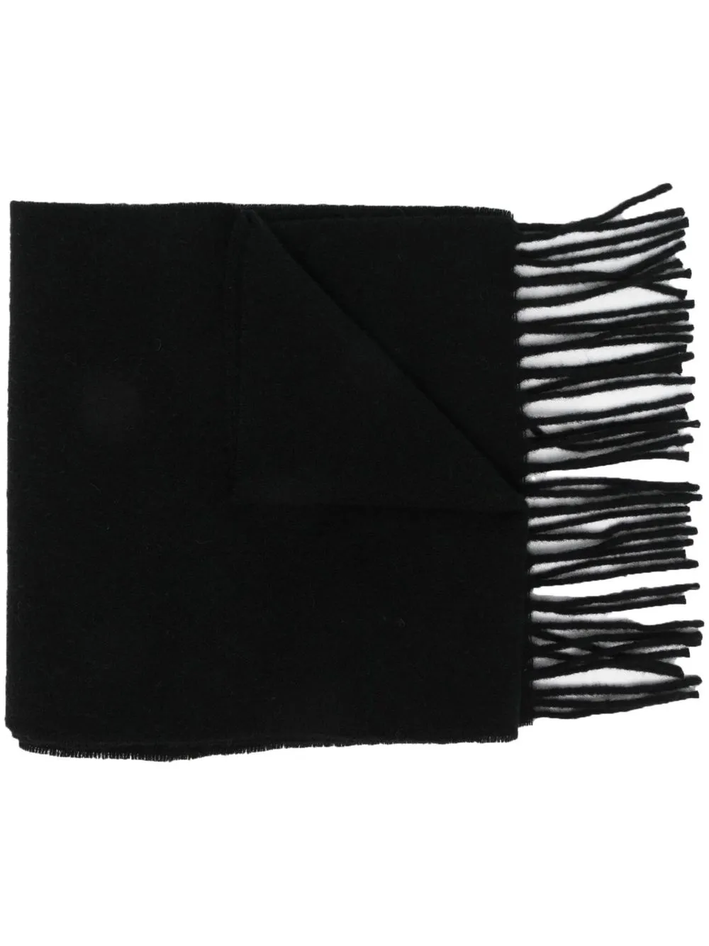 

AMI Paris mascada con flecos y logo bordado - Negro