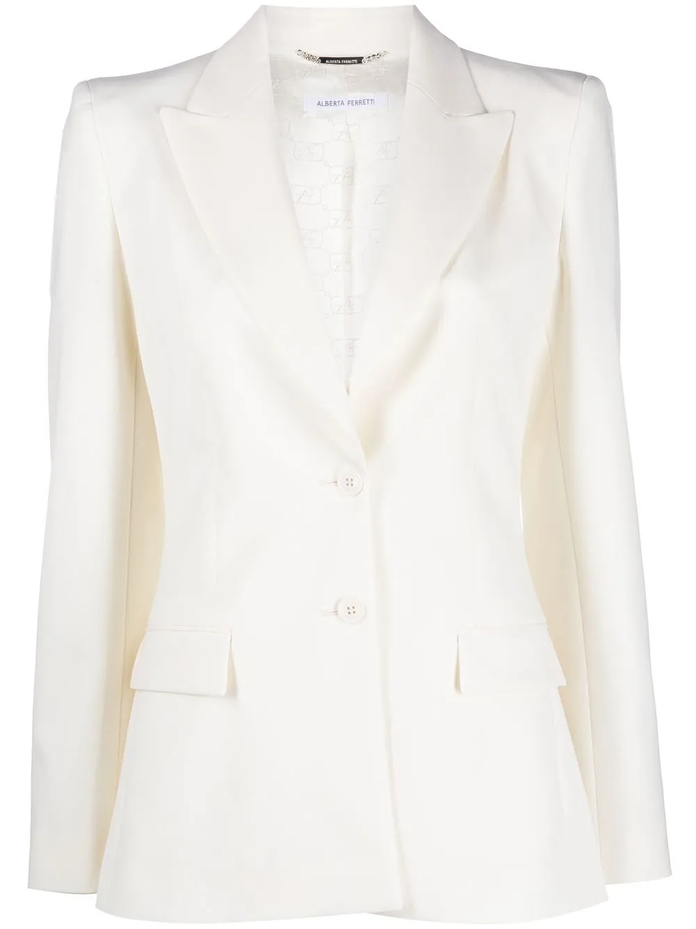 

Alberta Ferretti blazer ajustado con botones - Blanco