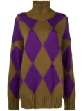 La DoubleJ argyle intarsia knit jumper - Green