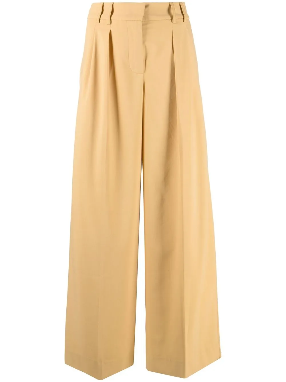 

REMAIN wide-leg high-waisted trousers - Neutrals