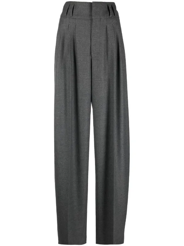 Altuzarra Tailored Wide-leg Trousers in Grey