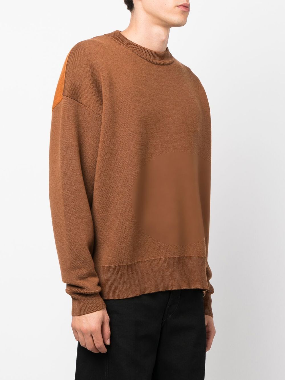 Shop Palm Angels Intarsia Palm Crew Neck Jumper In Braun