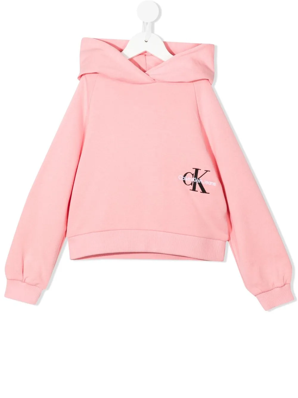 

Calvin Klein Jeans hoodie con logo bordado - Rosado