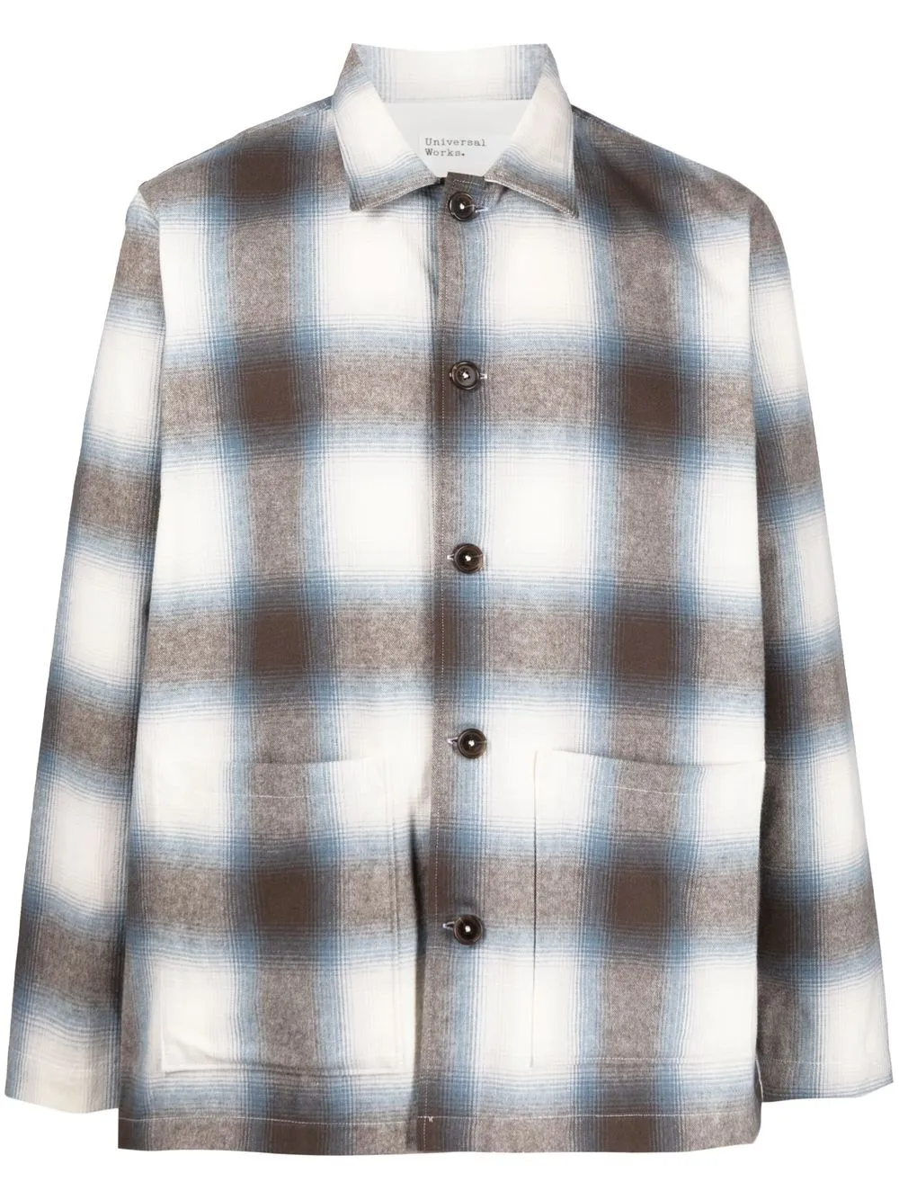 

Universal Works sobrecamisa con cuadros estampados - Azul