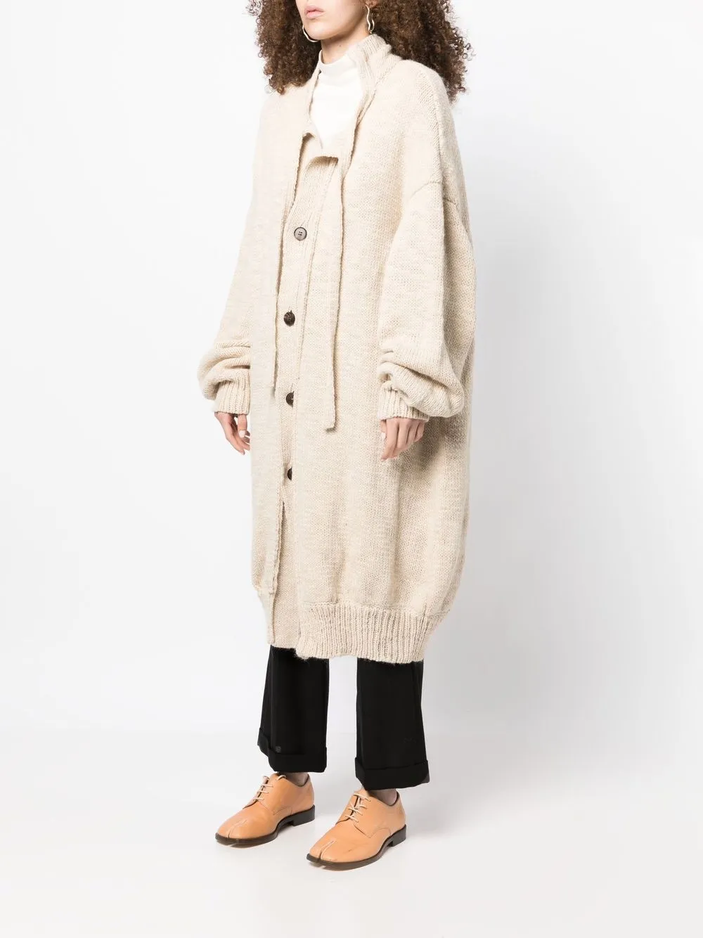 Yohji Yamamoto Cardigan Longo De Tricô Com Abotoamento Farfetch