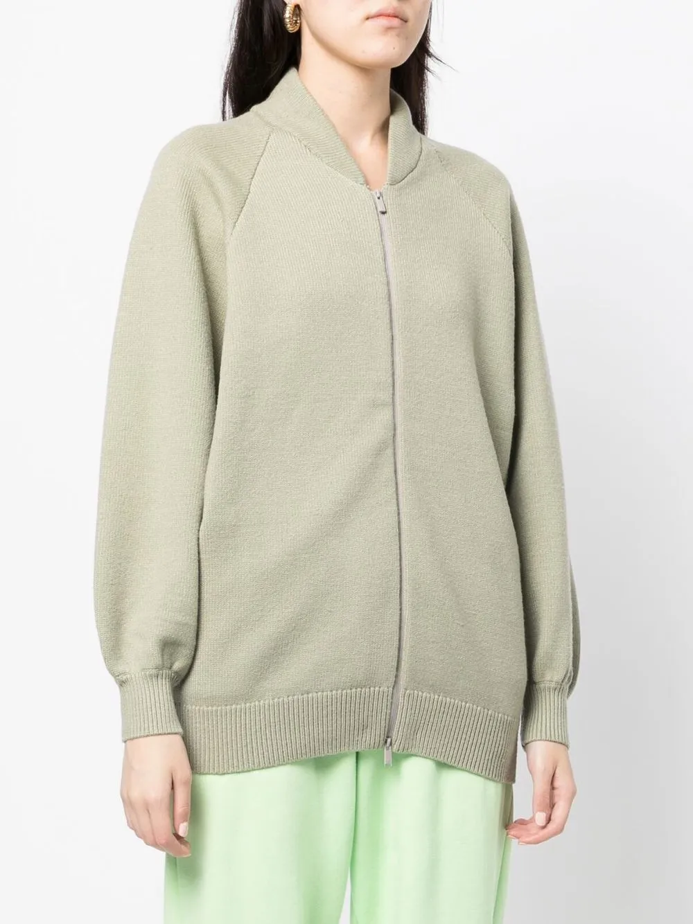  Fear Of God Essentials Cardigan Mit Reißverschluss   Grün 