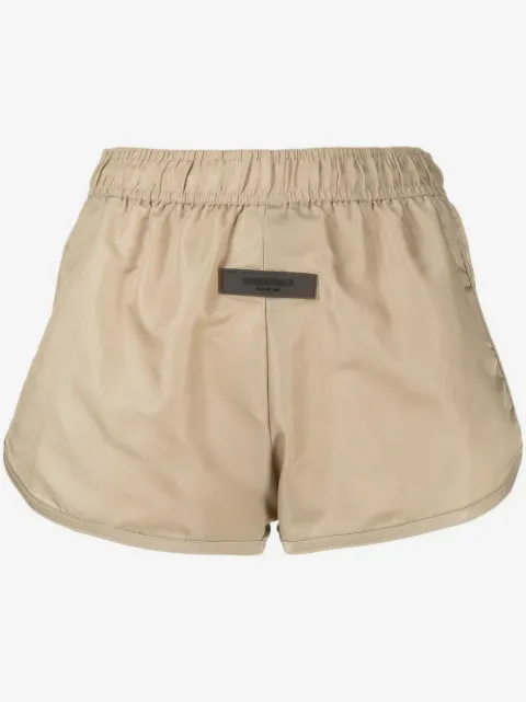 FEAR OF GOD ESSENTIALS logo-patch track shorts