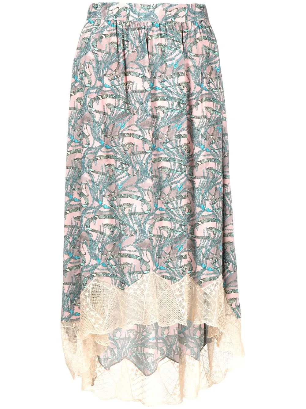 

Zadig&Voltaire graphic-print asymmetric midi skirt - Multicolour