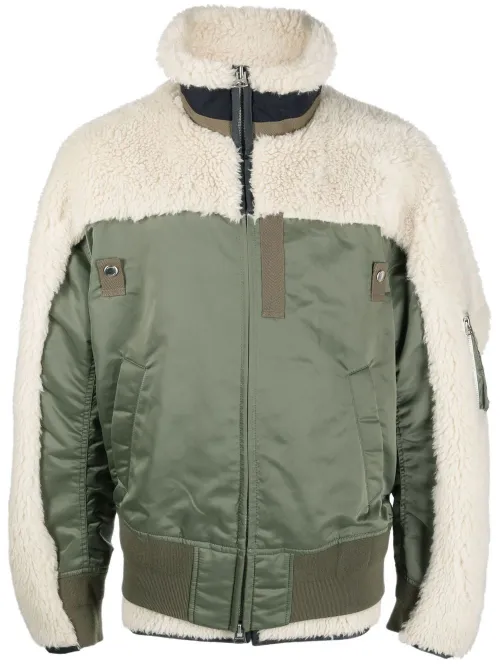 Sacai veste à col montant - Vert - sacai - Modalova