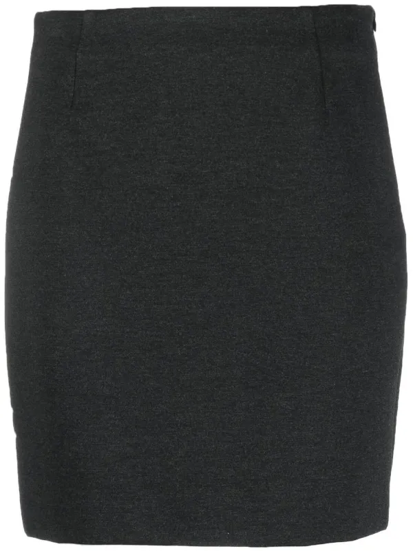 Lardini Fitted Mini Skirt in Grey