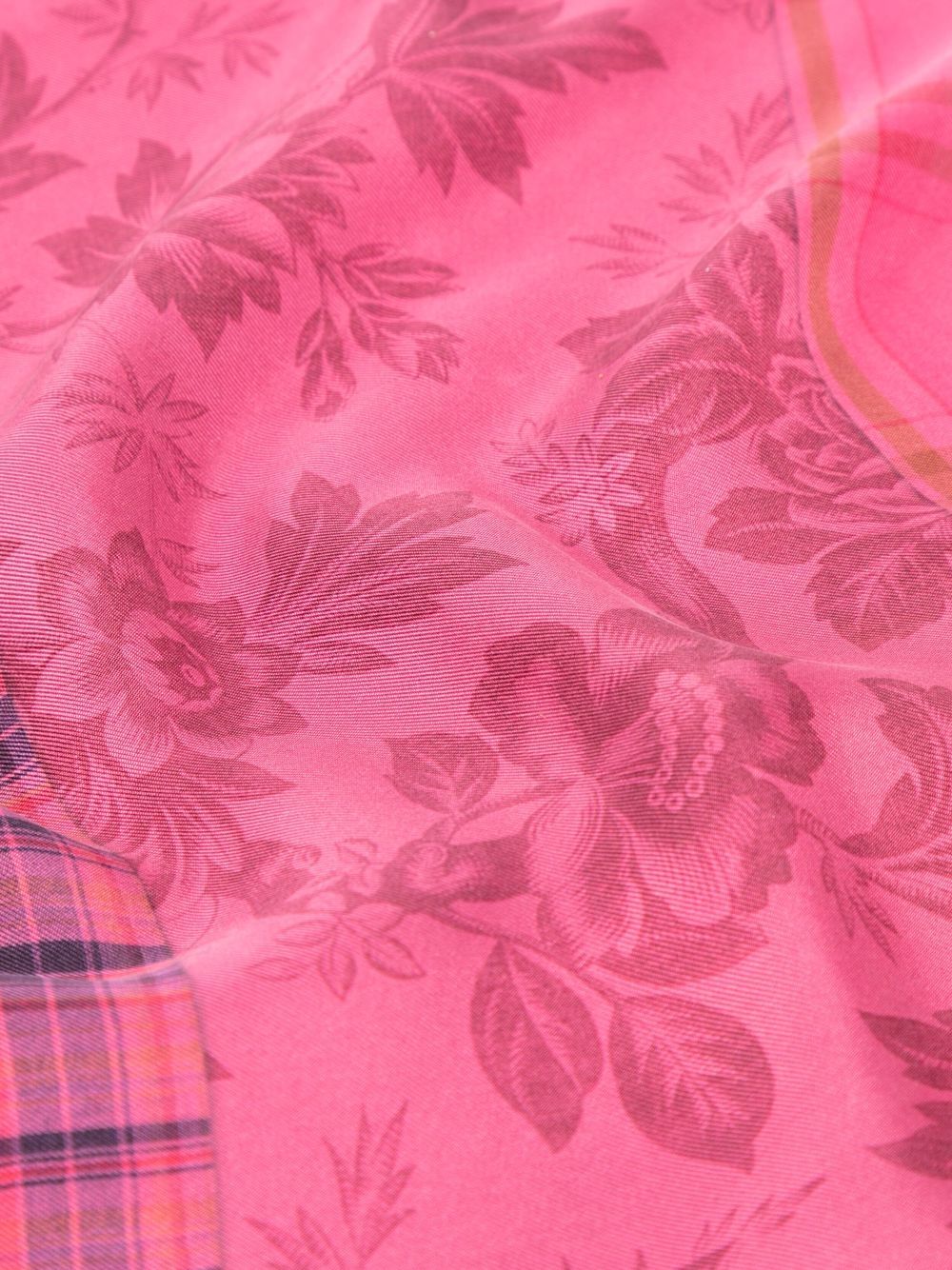 Shop Pierre-louis Mascia Check-print Silk Scarf In Pink