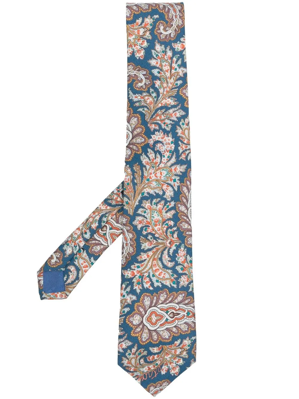 

ETRO corbata de seda con motivo floral en jacquard - Azul