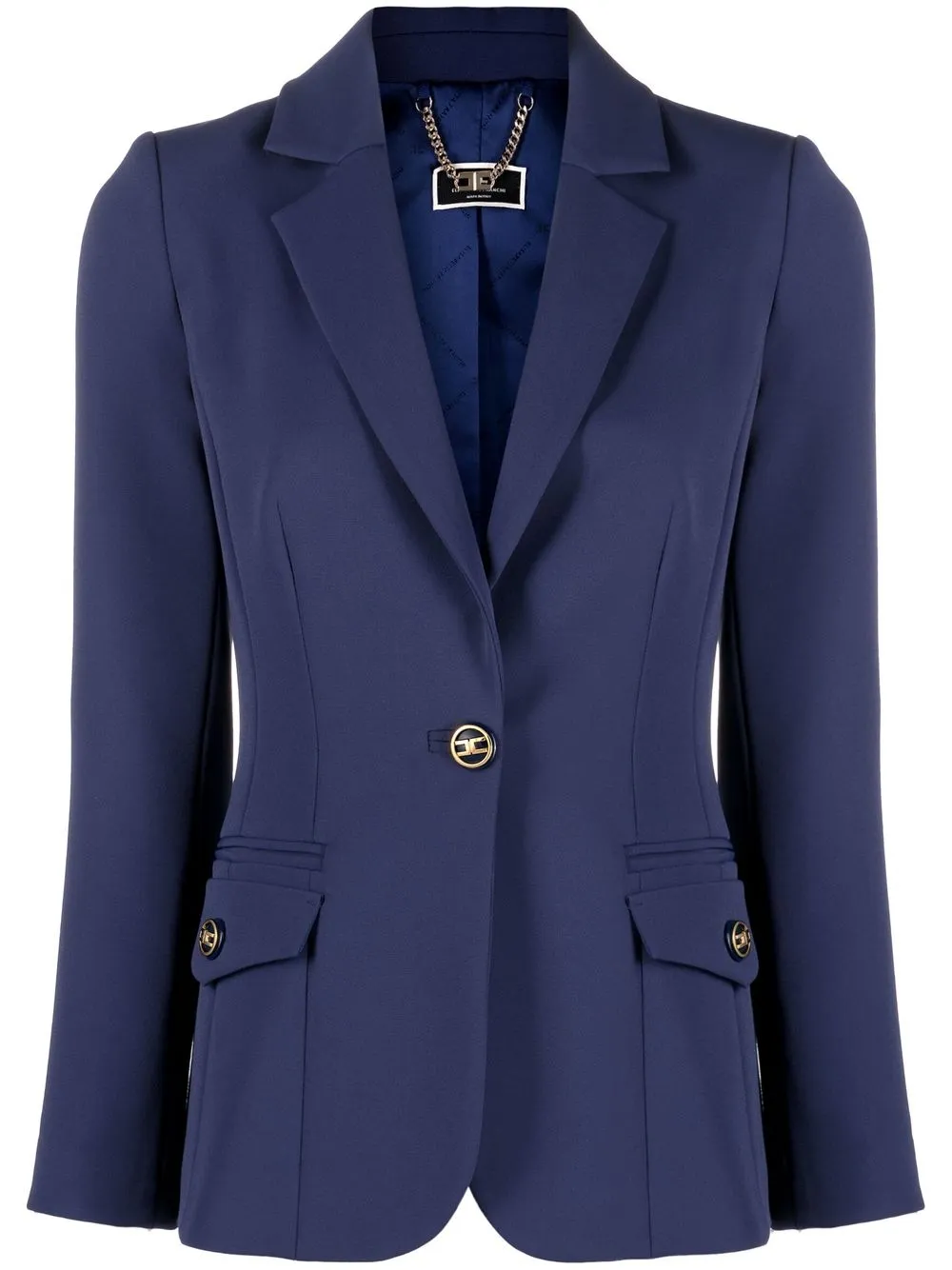 

Elisabetta Franchi blazer ajustado con botones - Azul