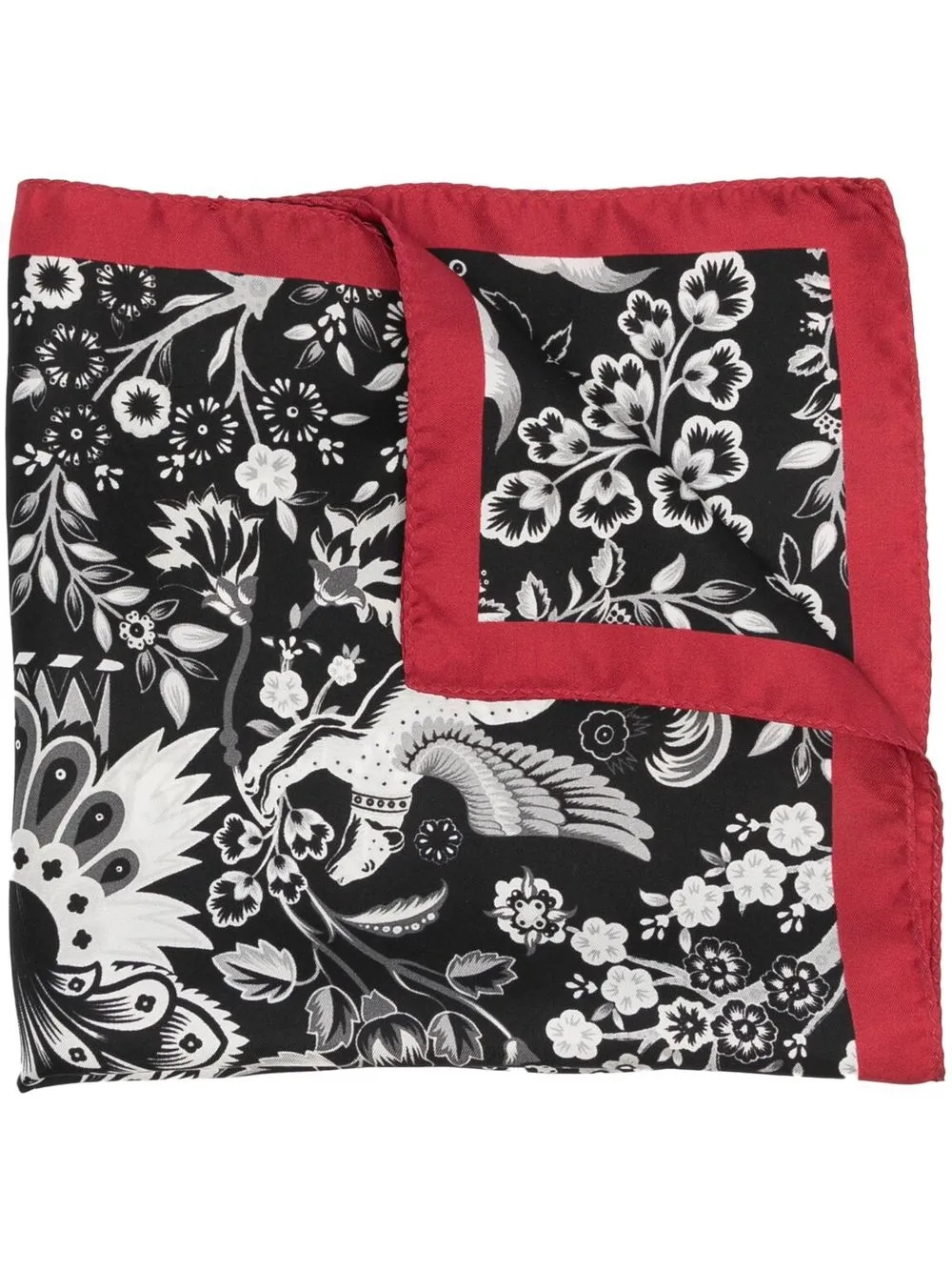 

ETRO pañuelo de bolsillo Placed Print - Negro