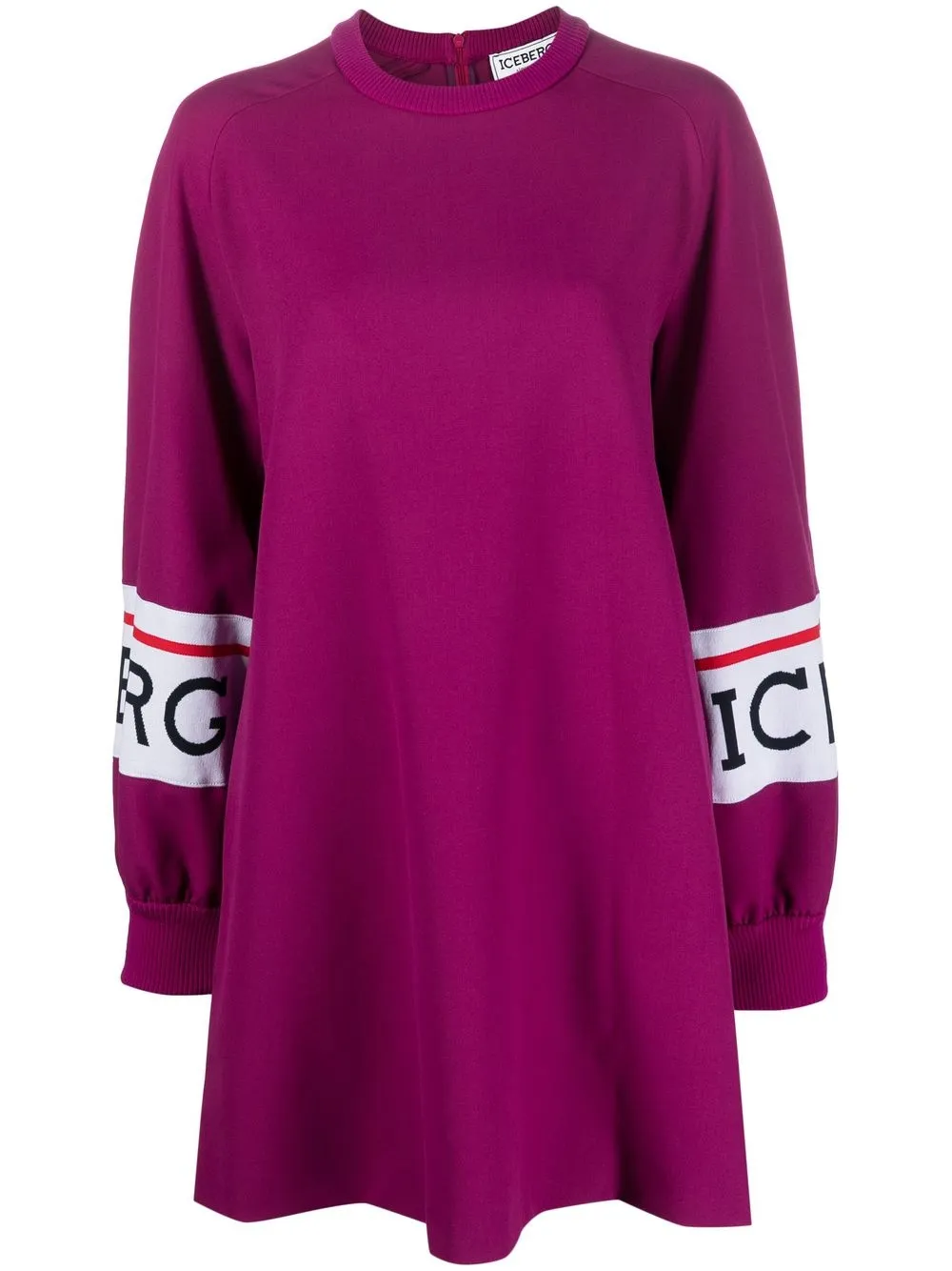 

Iceberg logo-print sleeve knit dress - Pink