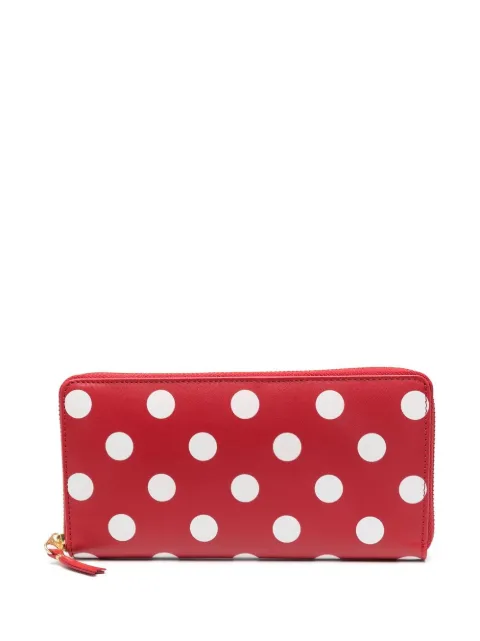 Comme Des Garçons Wallet polka dot calf-leather wallet