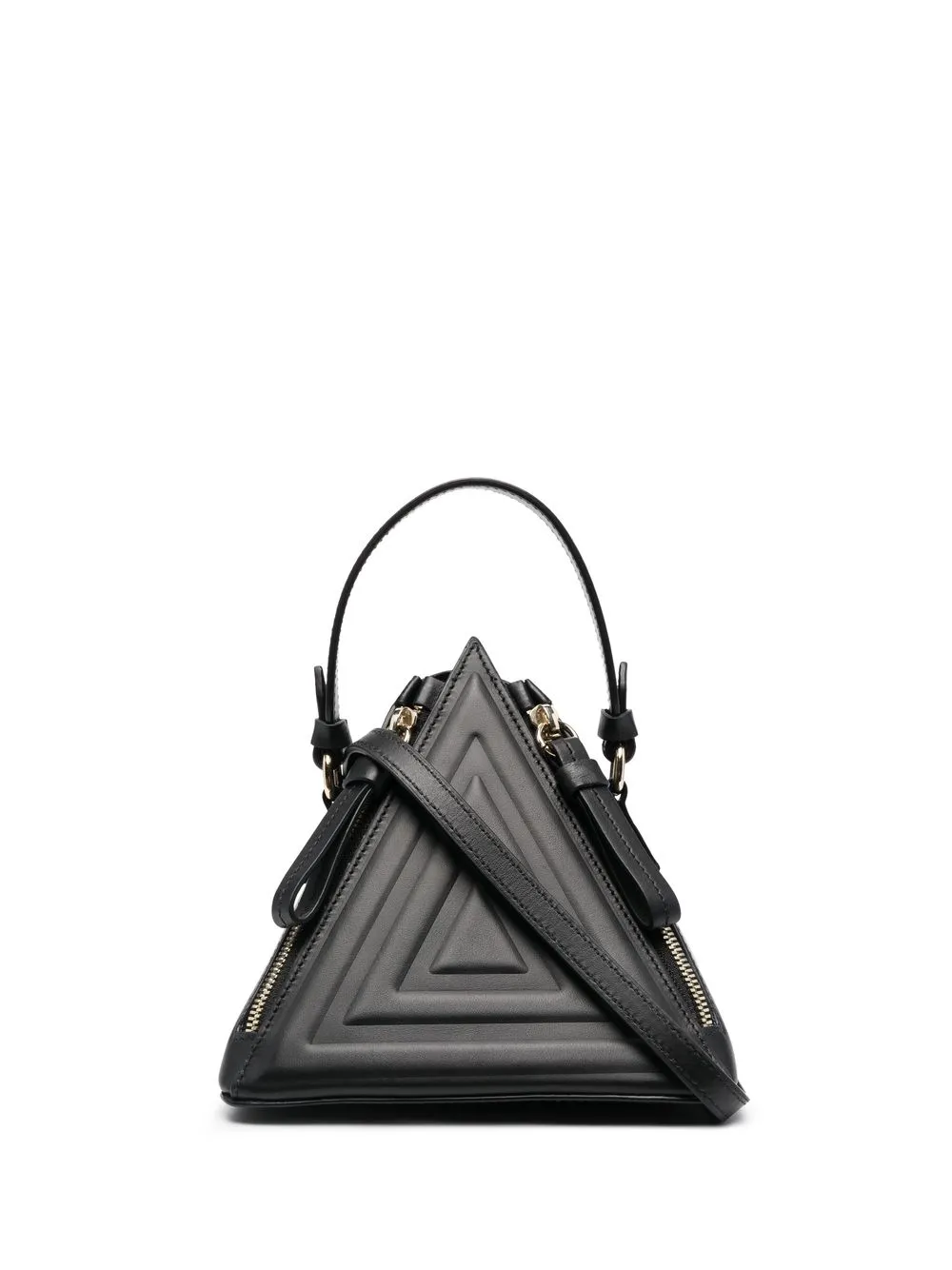 

Iceberg Pyramid embossed tote bag - Black