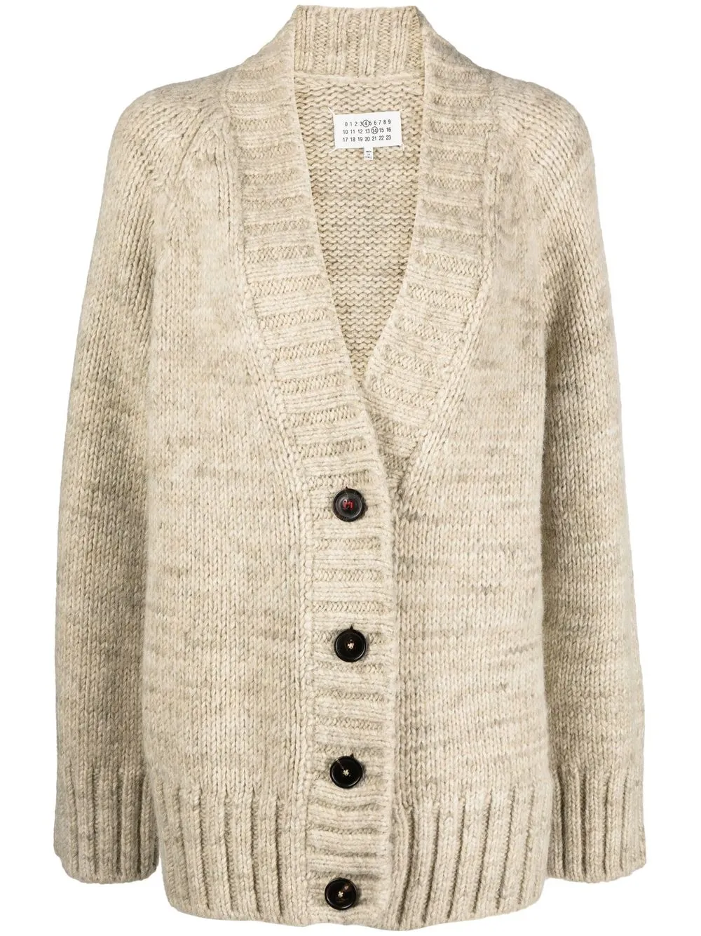 

Maison Margiela chunky-knit oversize cardigan - Neutrals