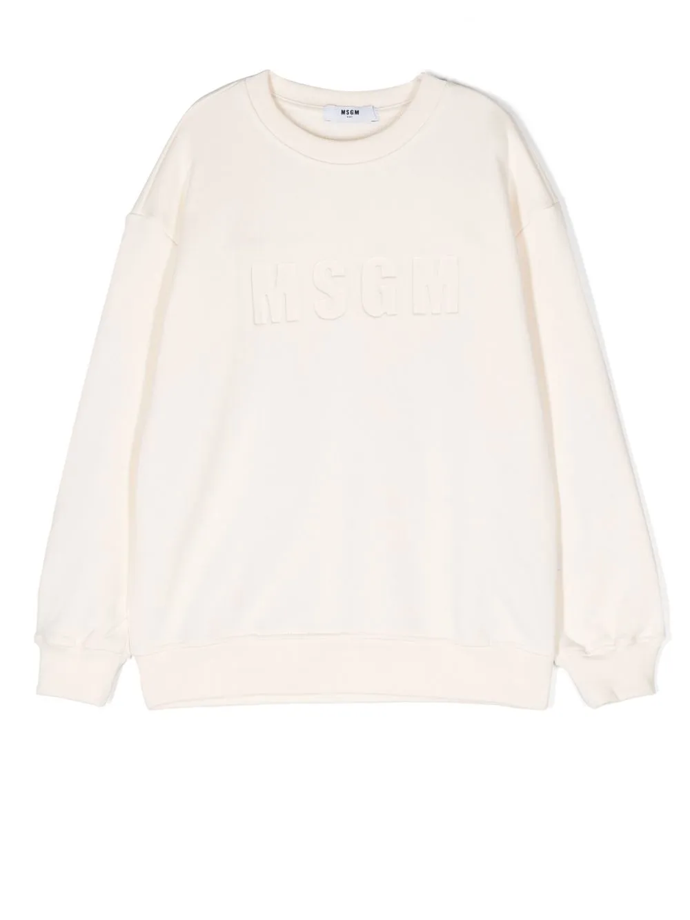 

MSGM sudadera con logo en relieve - Blanco