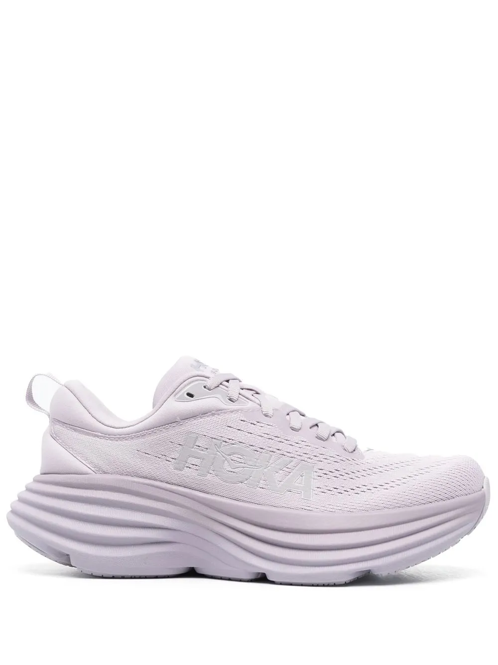 

Hoka One One tenis con agujetas y detalle del logo - Morado