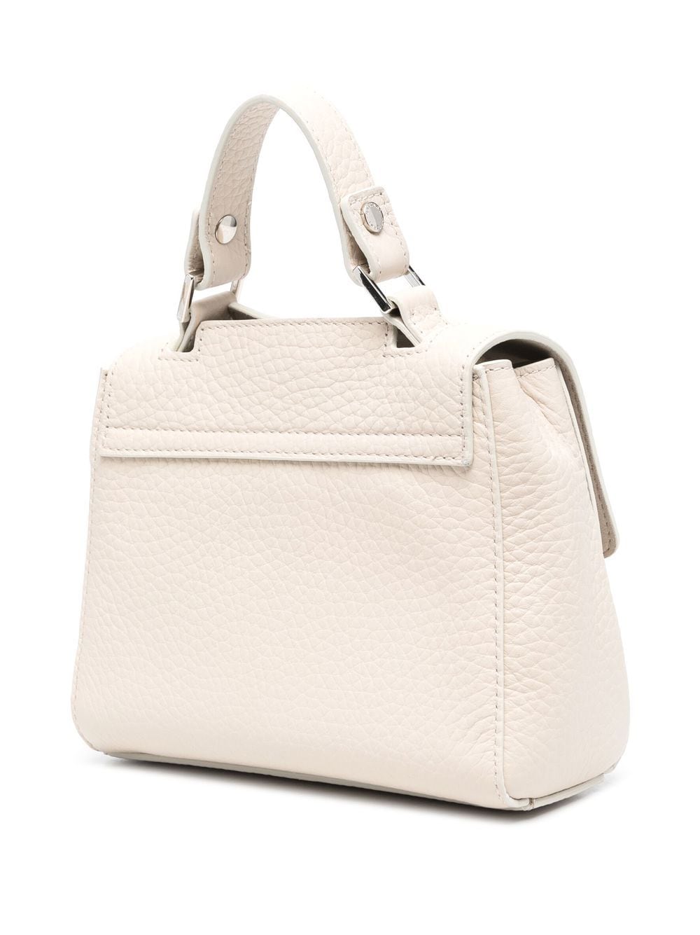 Shop Orciani Logo-lettering Grained Bag In Neutrals