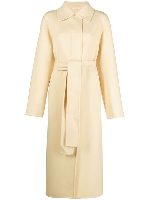 Jil Sander معطف بصف أزرار وحزام
