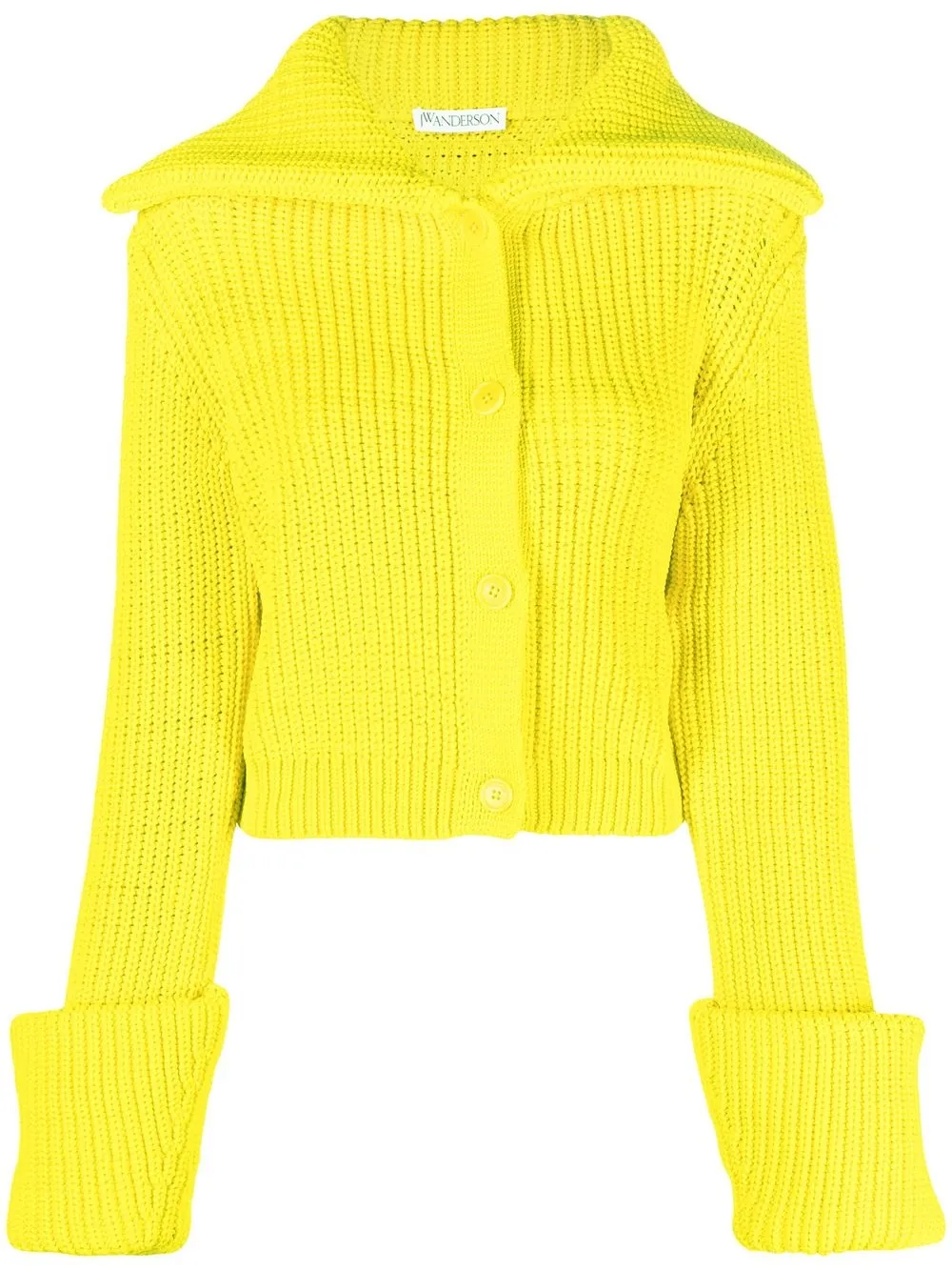 

JW Anderson spread-collar button-fastening cardigan - Yellow