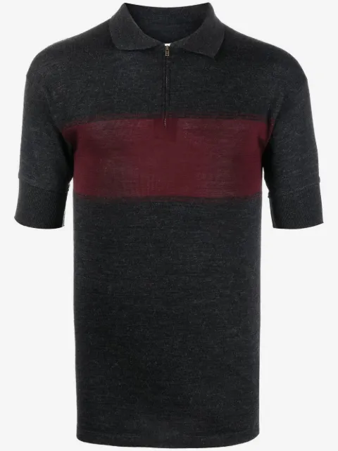 Maison Margiela camisa tipo polo con diseño de dos tonos