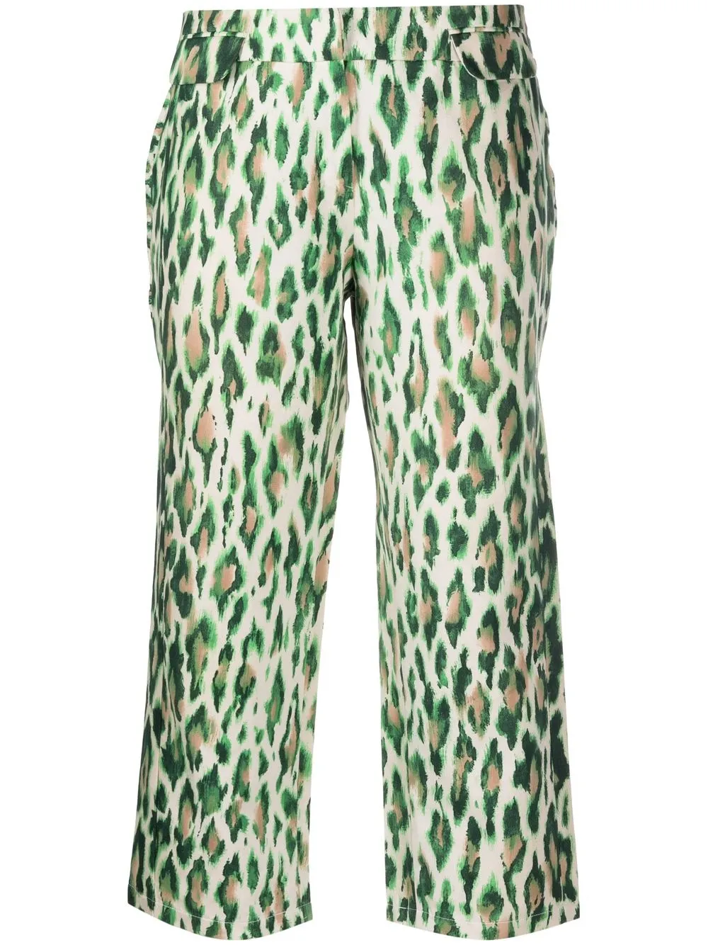 

Christian Dior pantalones con estampado de leopardo 2000 pre-owned - Verde