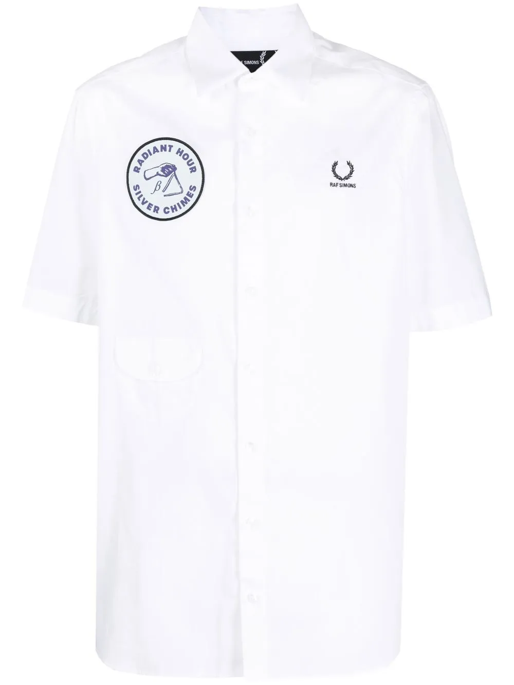 

Raf Simons X Fred Perry camisa con logo estampado - Blanco