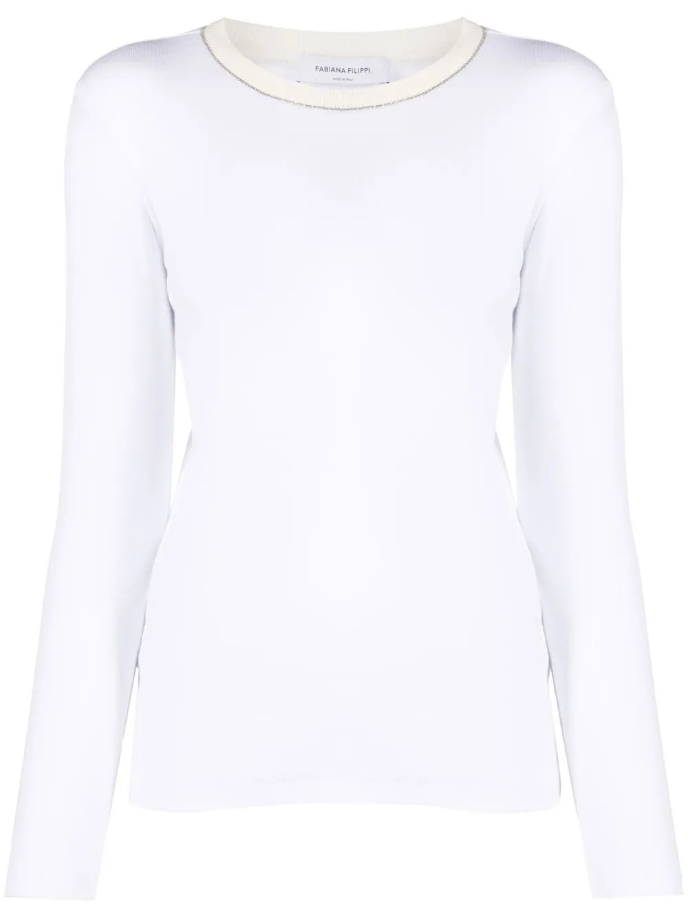 

Fabiana Filippi suéter con cuello redondo - Blanco