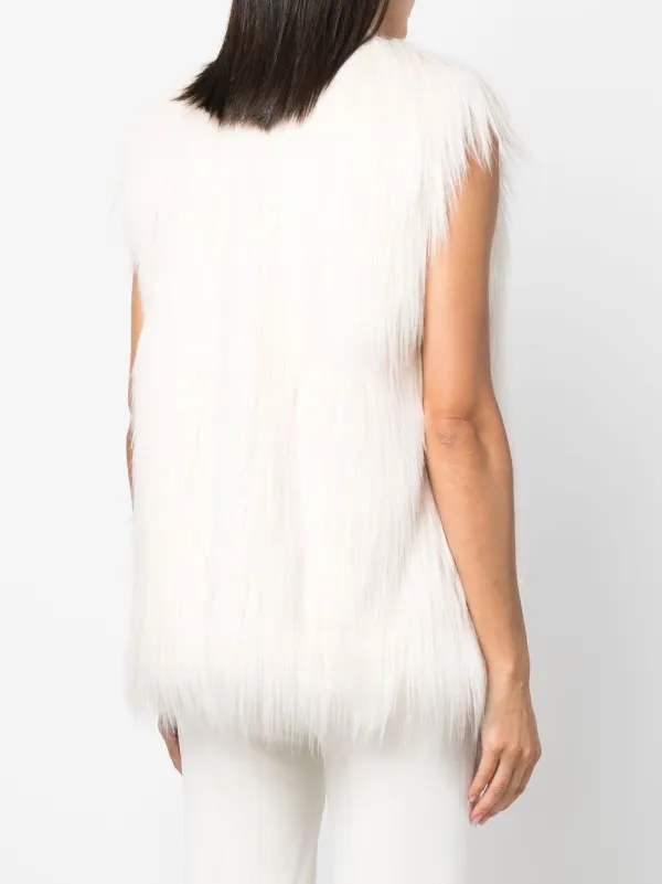 STYLAND faux-fur Gilet | White | FARFETCH AO