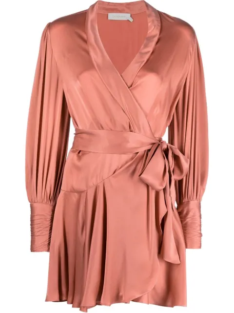 ZIMMERMANN tied-waist silk wrap dress