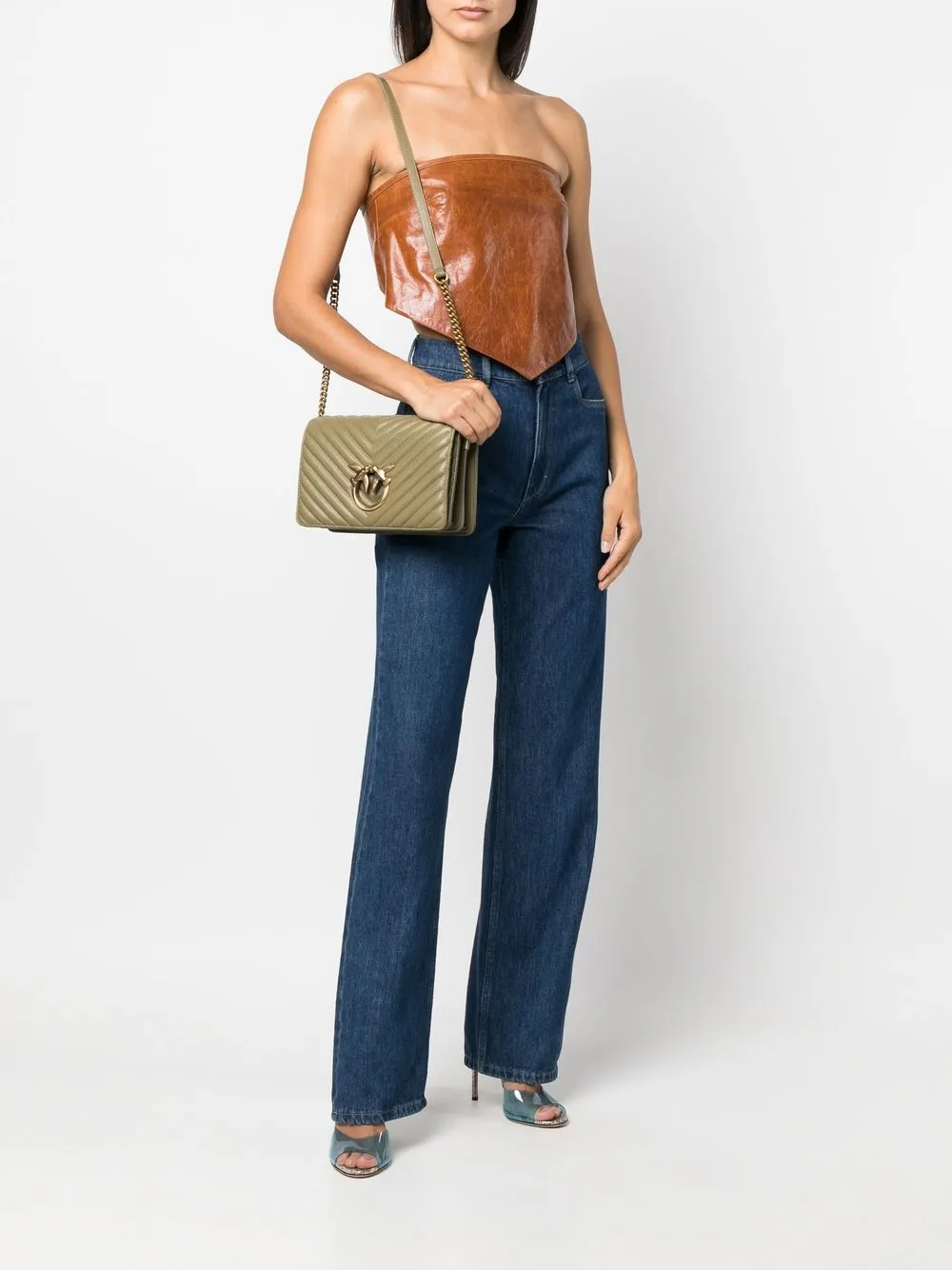 pinko mini love shoulder bag