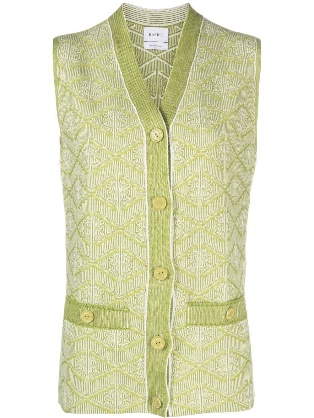 

Barrie patterned jacquard knit cardigan - Green