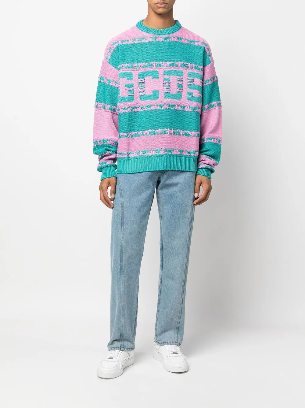Gcds Gestreepte trui - Blauw