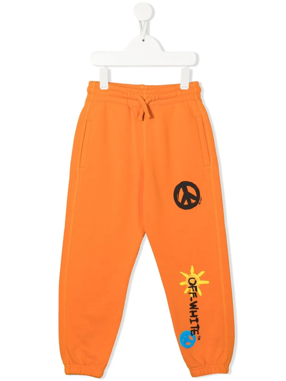 

Off-White Kids pants con logo estampado - Naranja