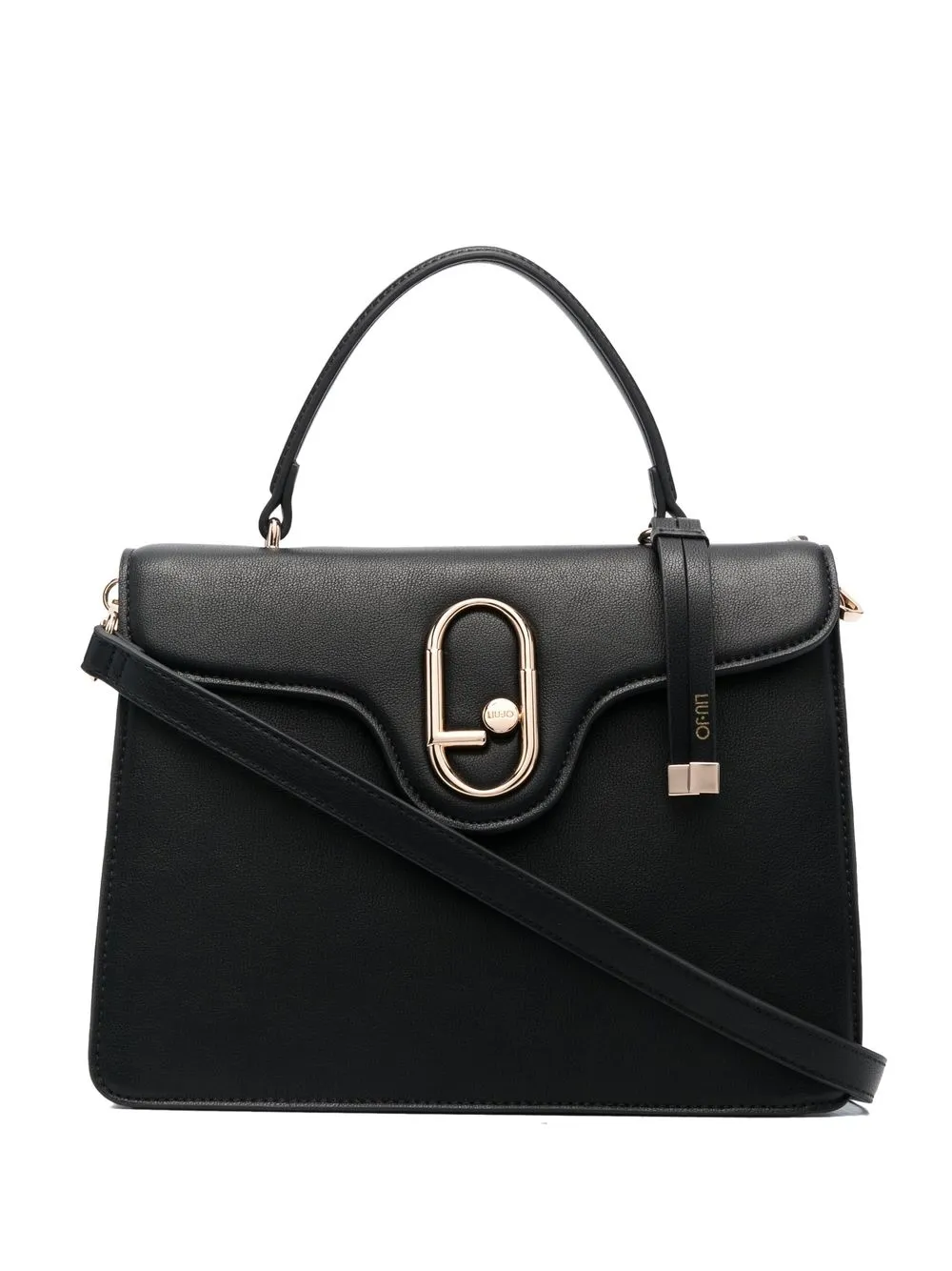 

LIU JO tote con placa del logo - Negro