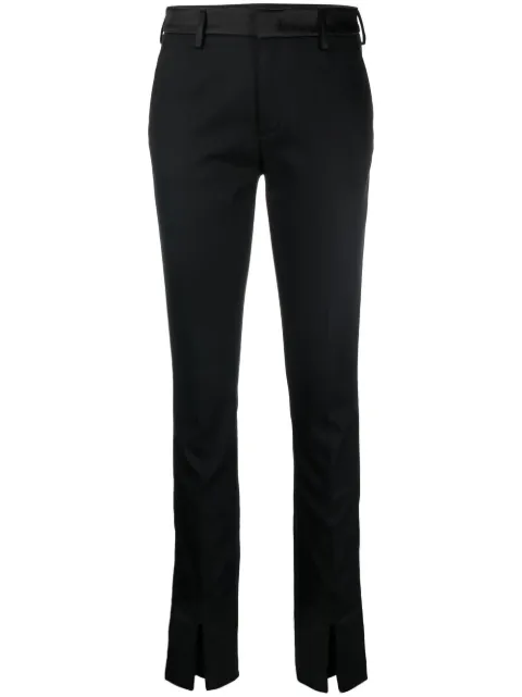 DONDUP slit-detailed slim-fit trousers
