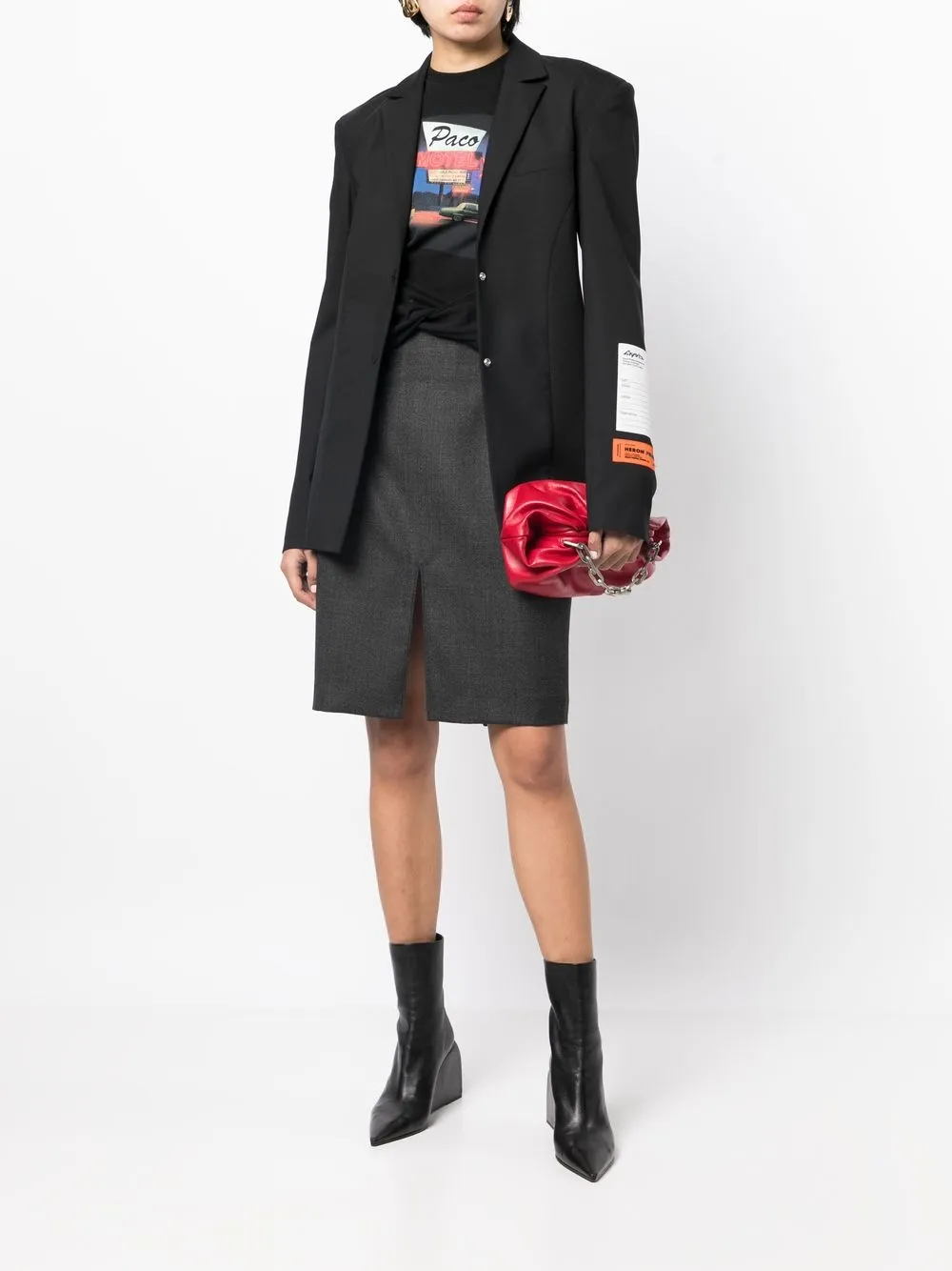 Raf Simons Rok met split - Grijs