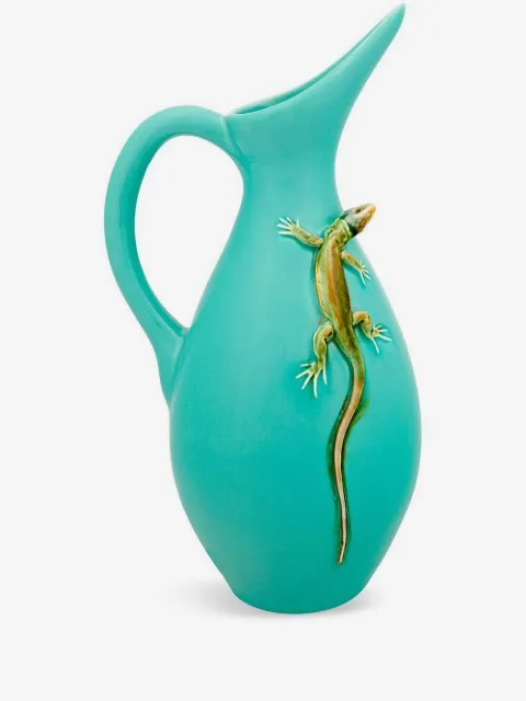 Bordallo Pinheiro 'Jarro Com Lagartixa' vase