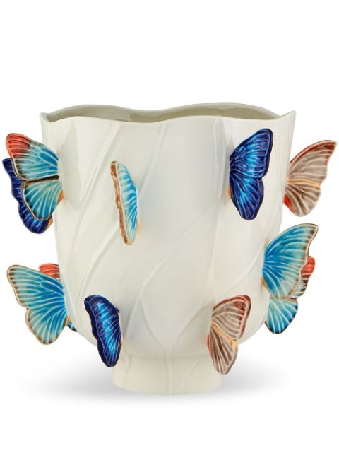 Bordallo Pinheiro vase 'Cloudy Butterflies'