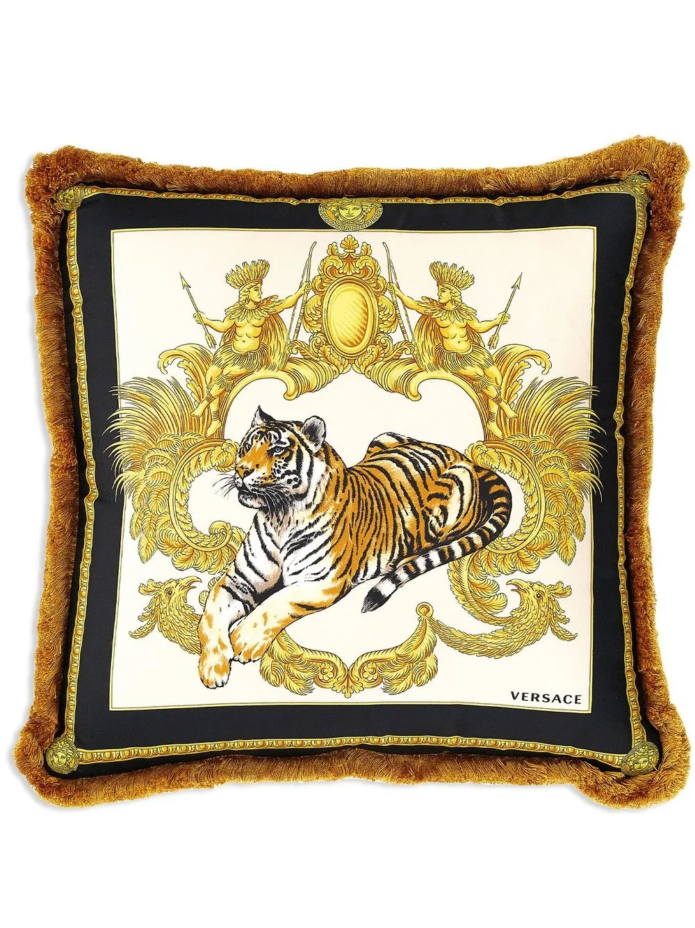 

Versace cojín de seda Vasmara reversible - Negro